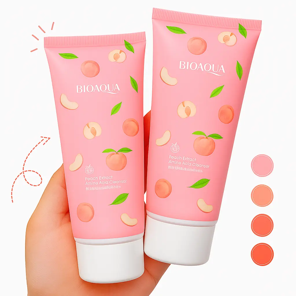 فوم شستشو صورت هلو برند بیواکوا | BIOAQUA